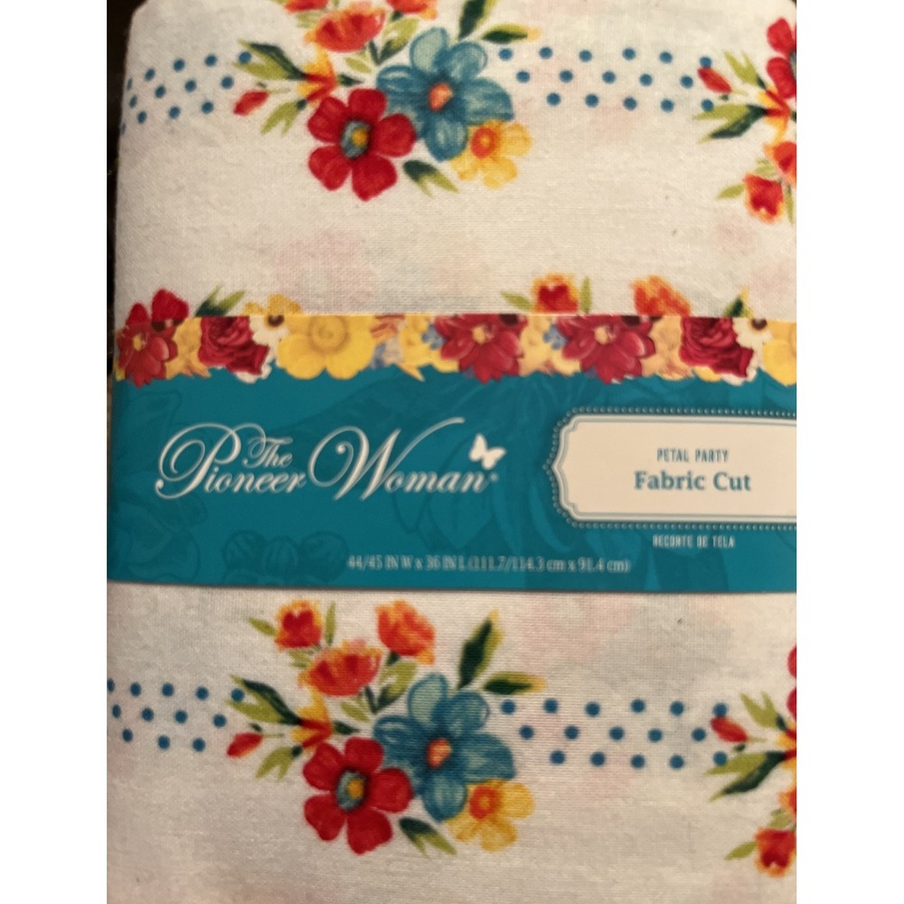 NWT 2021 Pioneer Woman Petal Party Fabric 1 Yard 100% Cotton 44/45" x 36" Floral